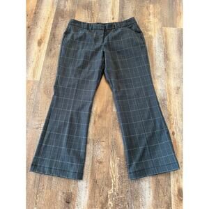 Daisy Fuentes Black / Silver Plaid Career Pants Women’s 14